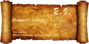 Rummel Vince névjegykártya